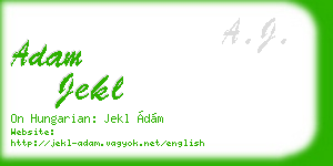 adam jekl business card